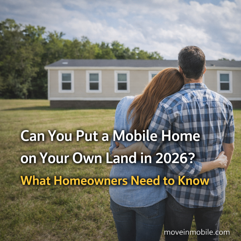 Can You Put a Mobile Home on Your Own Land in 2026? What Homeowners Need to Know