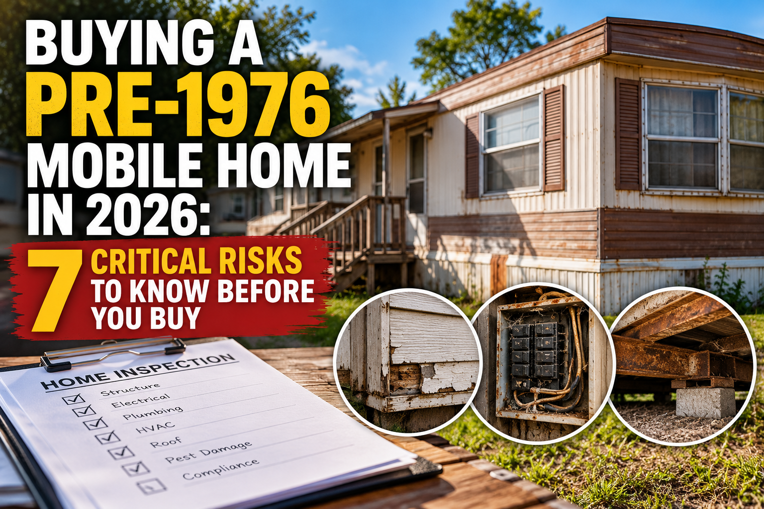 Buying a Pre-1976 Mobile Home in 2026: 7 Critical Risks to Know Before You Buy
